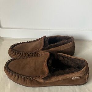 L.L.Bean Men's Wicked Good Venetian Slippers Chocolate Brown 296508 Sz 8